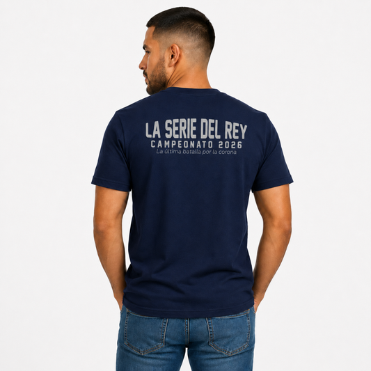 Playera Azul Navy Unisex Conmemorativa Serie del Rey LMB BANORTE 2026
