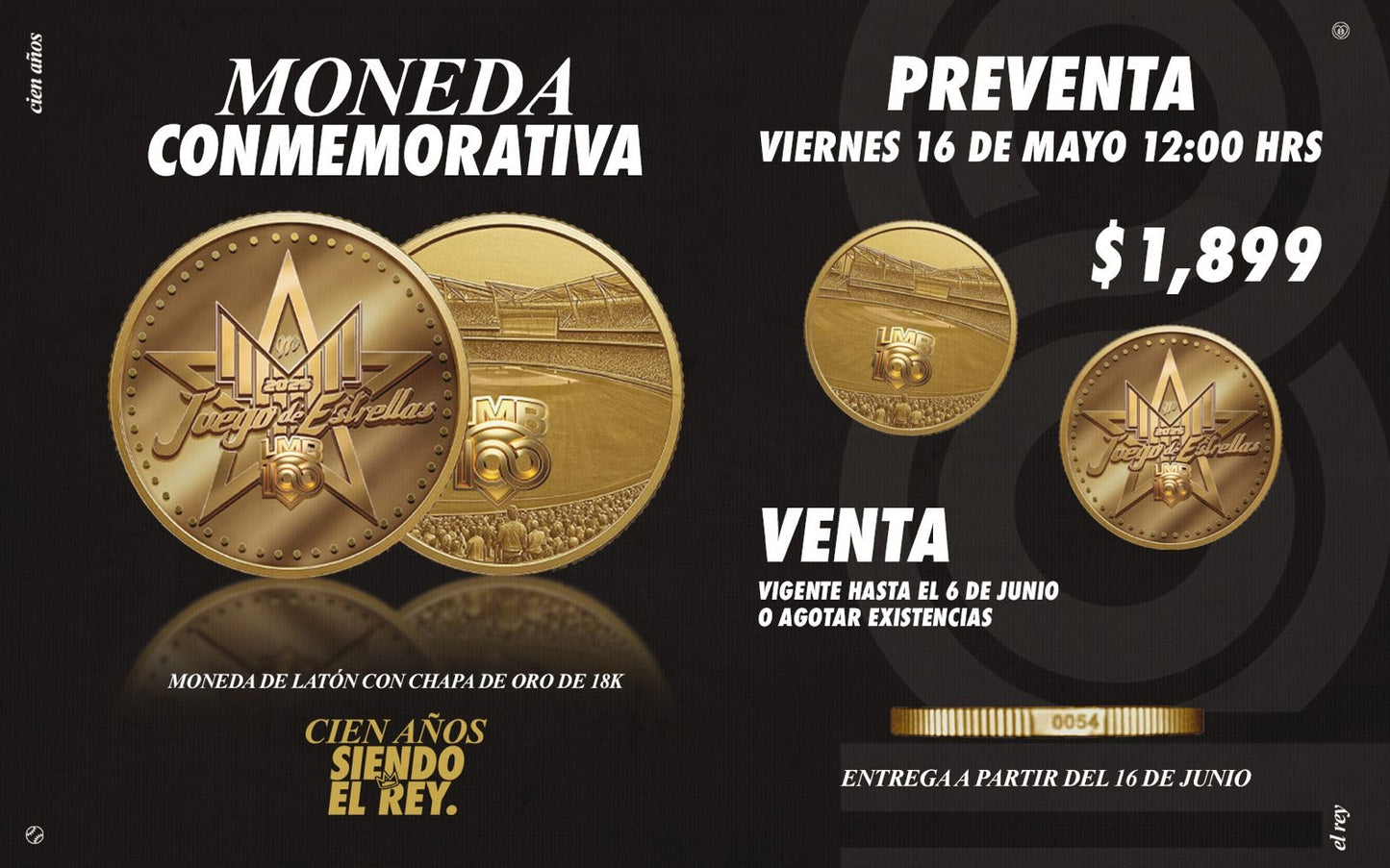 Moneda Conmemorativa Edición Juego de Estrellas 2025, limitada a 999 ejemplares