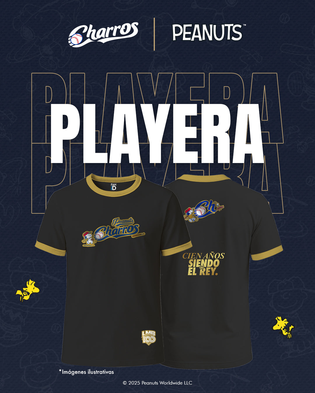 Playera Charros X Peanuts