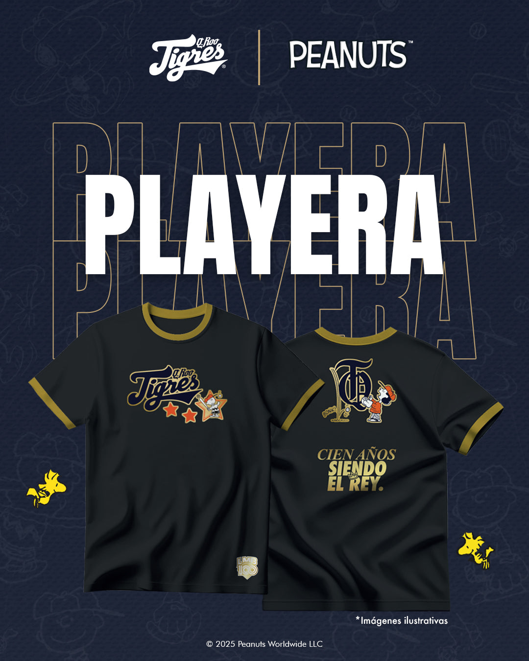 Playera Tigres X Peanuts