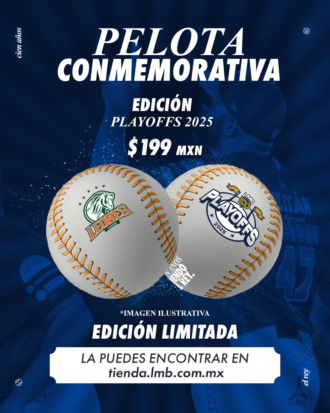 Pelota Conmemorativa Playoffs 2025 / Leones de Yucatán