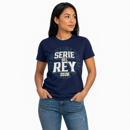 Playera Azul Navy Unisex Conmemorativa Serie del Rey LMB BANORTE 2026