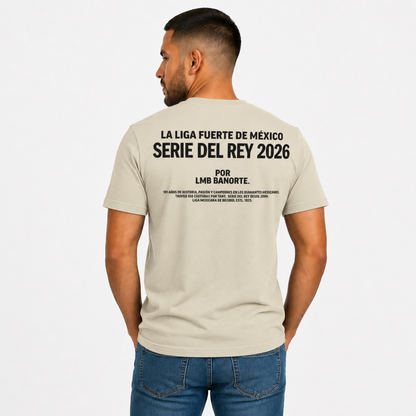 Playera Beige Unisex Conmemorativa Serie del Rey LMB BANORTE 2026