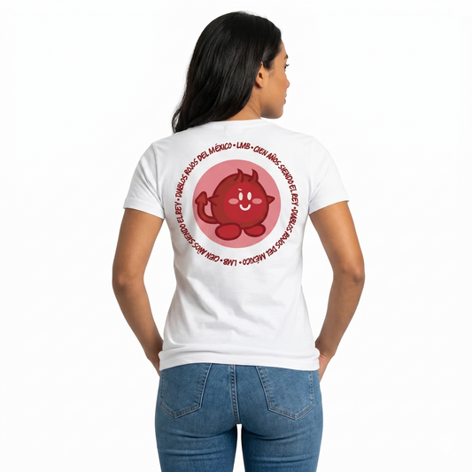 Playera Emoji Unisex  Diablos Rojos del México: Edición LMB 100 años