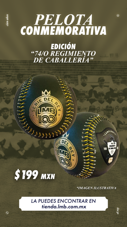 Pelota Conmemorativa 1er Campeón de la LMB 1925. 74/D. Regimiento de Caballería