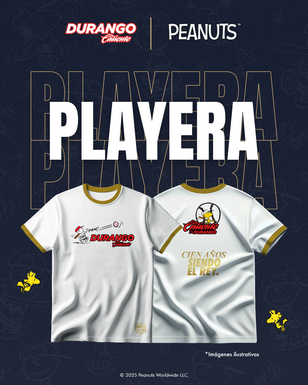 Playera Caliente X Peanuts - White