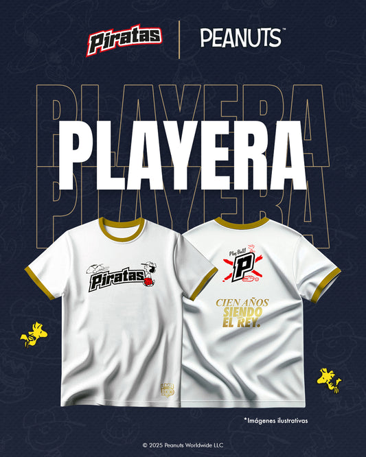 Playera Piratas X Peanuts - White