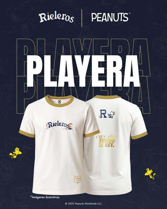 Playera Rieleros X Peanuts - White