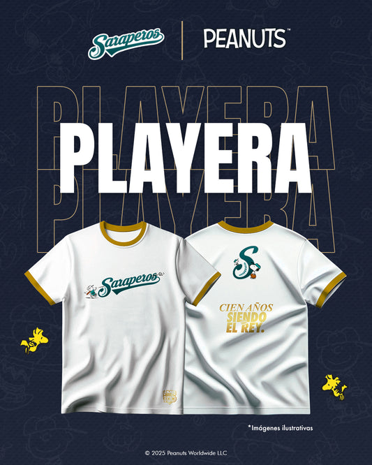 Playera Saraperos X Peanuts - White