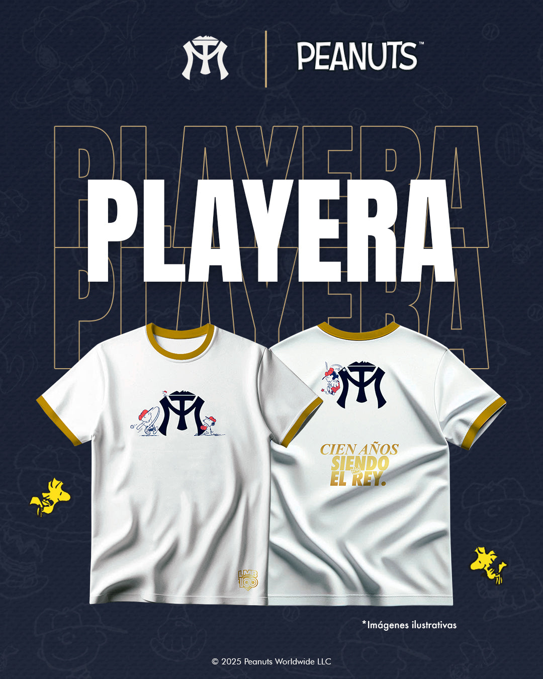 Playera Sultanes X Peanuts - White