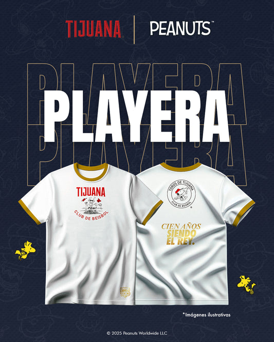 Playera Toros X Peanuts - White
