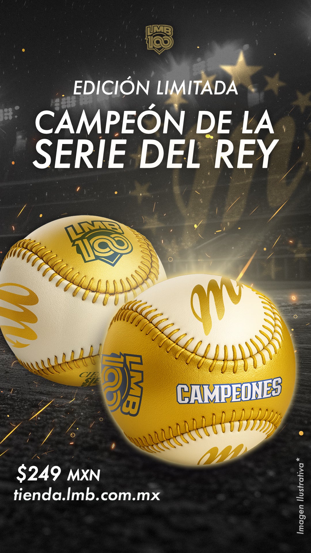 Pelota Conmemorativa “Diablos Rojos del México Campeón de la Serie del Rey 2025”