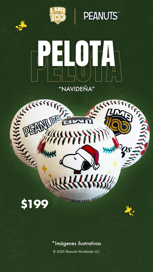 Pelota Conmemorativa Navidad Peanuts / LMB 100 años