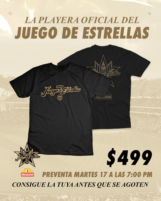 Playera Negra Edición Juego de Estrellas Presentado por Mission