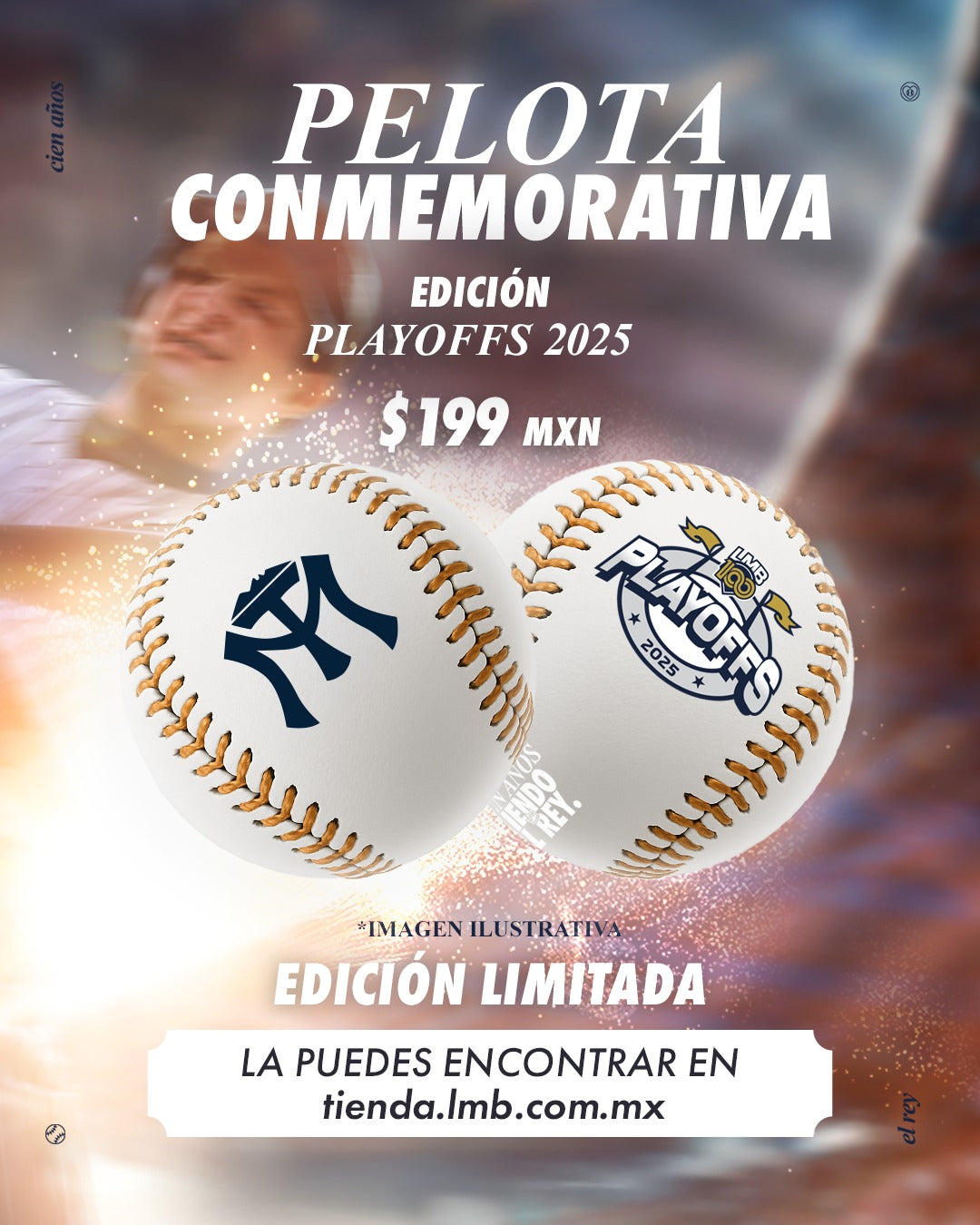 Pelota Conmemorativa Playoffs 2025 / Sultanes de Monterrey