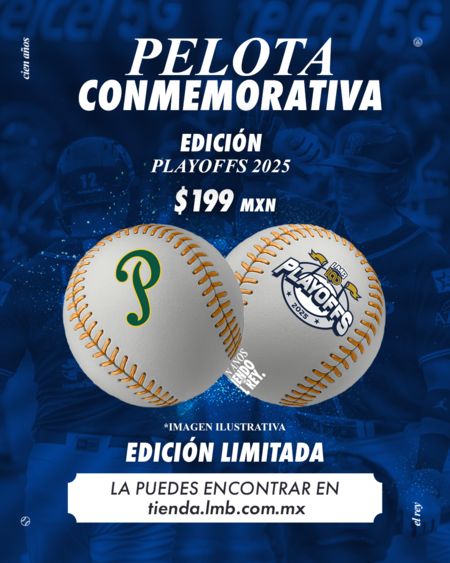 Pelota Conmemorativa Playoffs 2025 / Pericos de Puebla